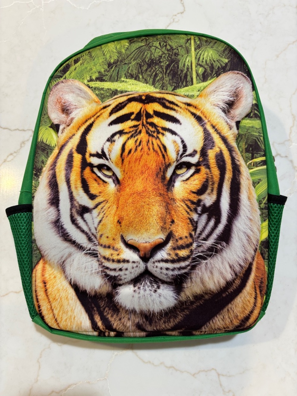 Adventure Planet Siberian Tiger 3D Kids Backpack Green 14.5"